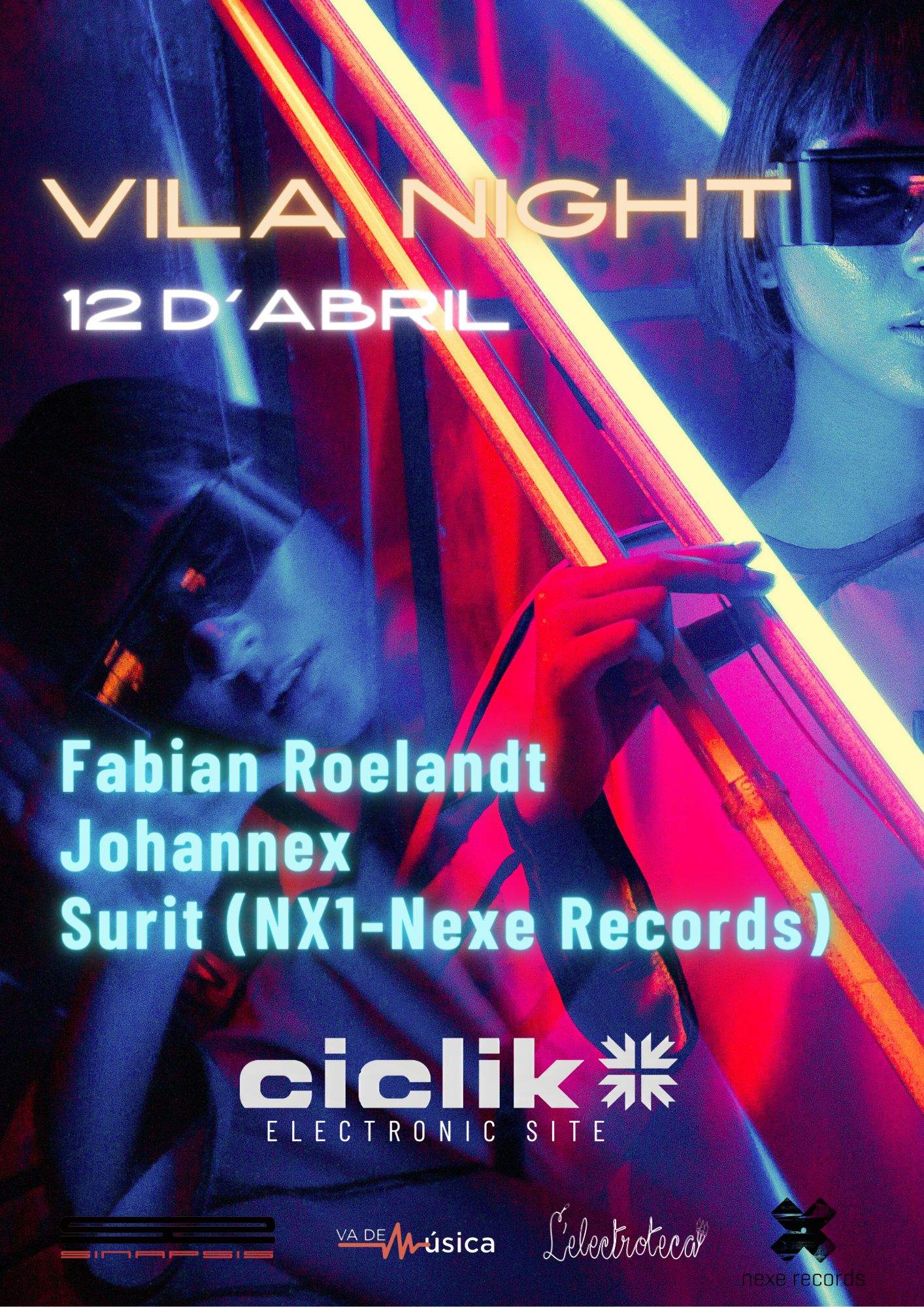 CICLIK SESSION 2: VILA NIGHT ( Fabian Roelandt + Johannex + Surit ( NX1 / Nexe Records ) - Página frontal