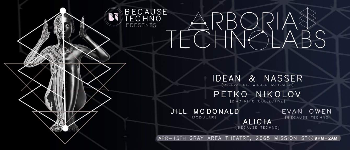 Because Techno presents: Arboria TechnoLabs [Chapter 1: Experimental Techno] - フライヤー表