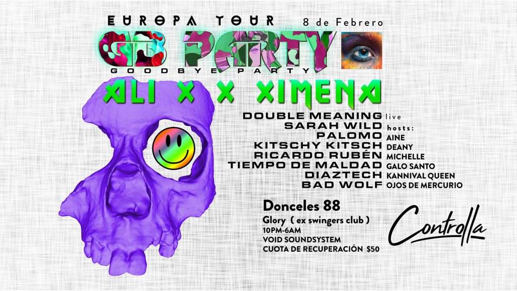 Ali x x Ximena - GB Party - Europa Tour - フライヤー表