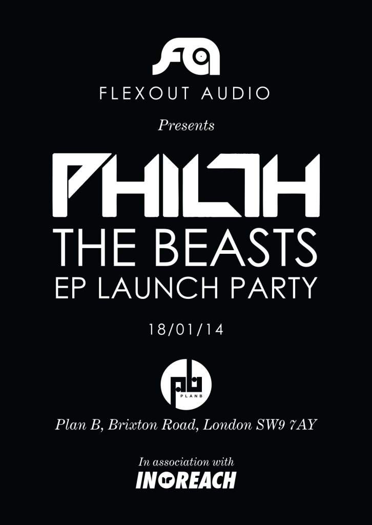 Flexout Audio presents Philth 'The Beasts' EP Launch Party - Página frontal