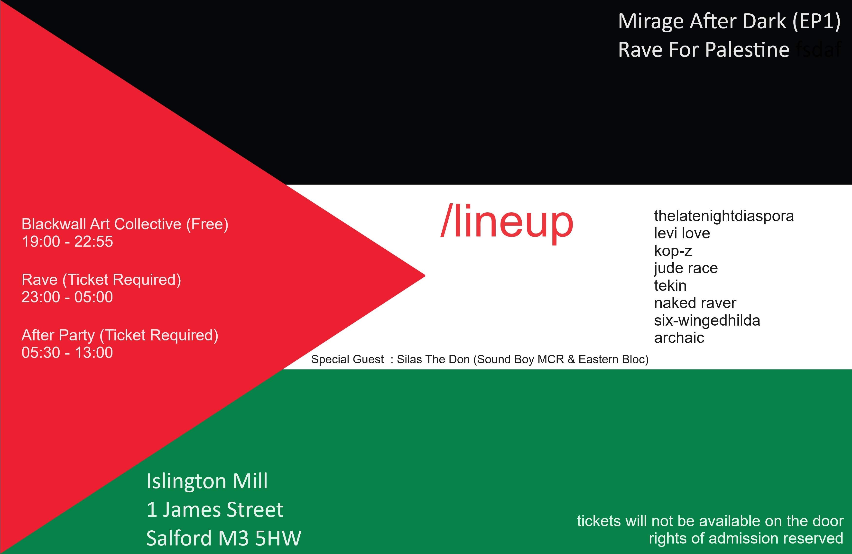 Mirage After Dark (Rave For Palestine Edition) at Islington Mill ...