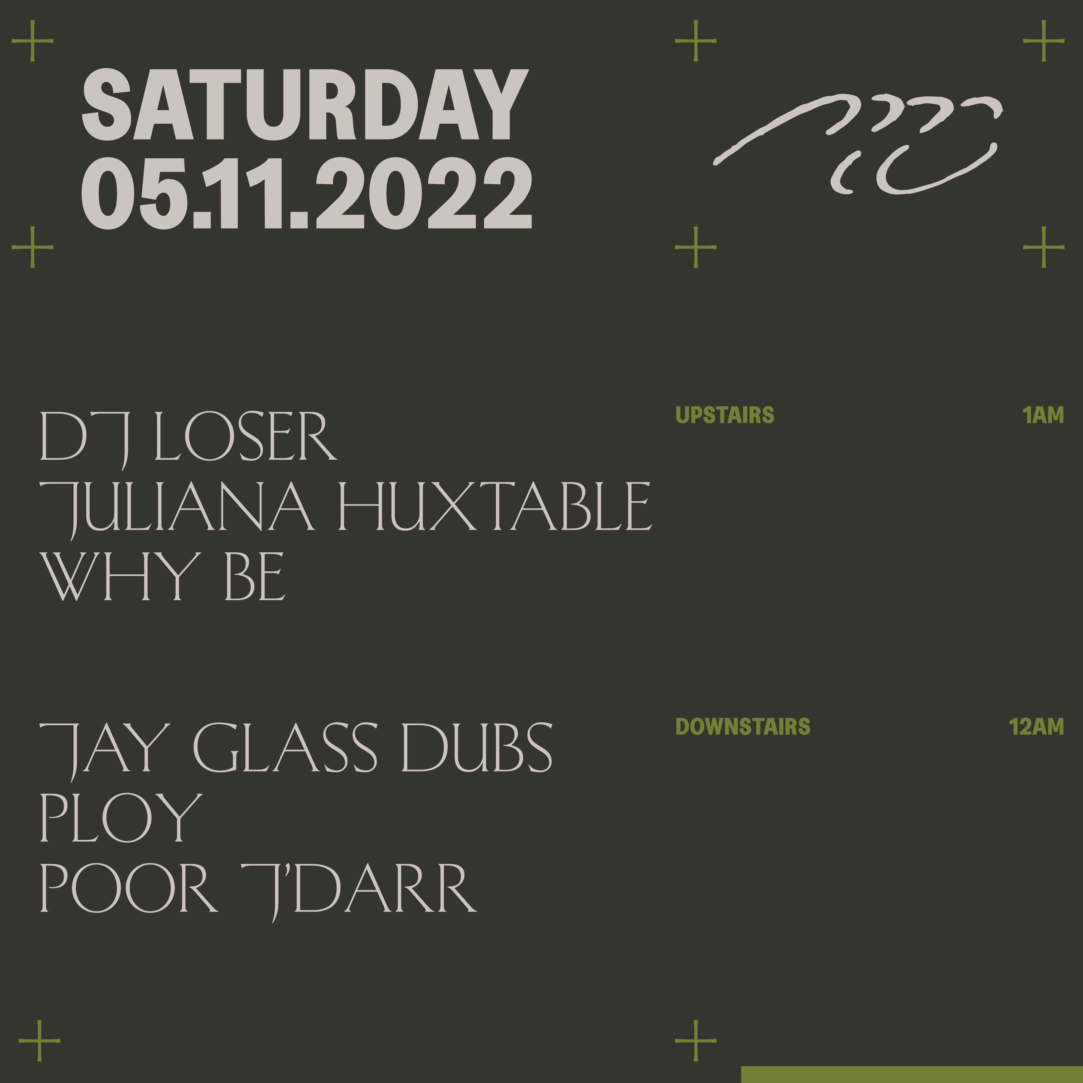 PTX / DJ LOSER, Jay Glass Dubs, Juliana Huxtable, Ploy, Poor J'Darr, Why Be - フライヤー裏