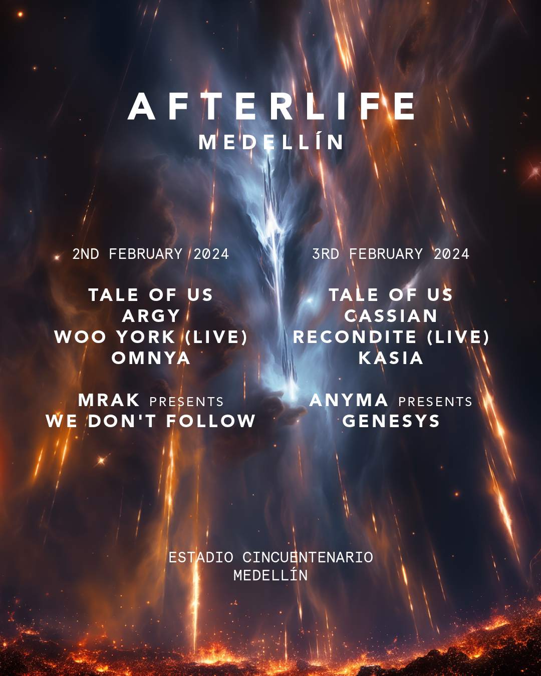 Afterlife Medellín 2024 - フライヤー裏