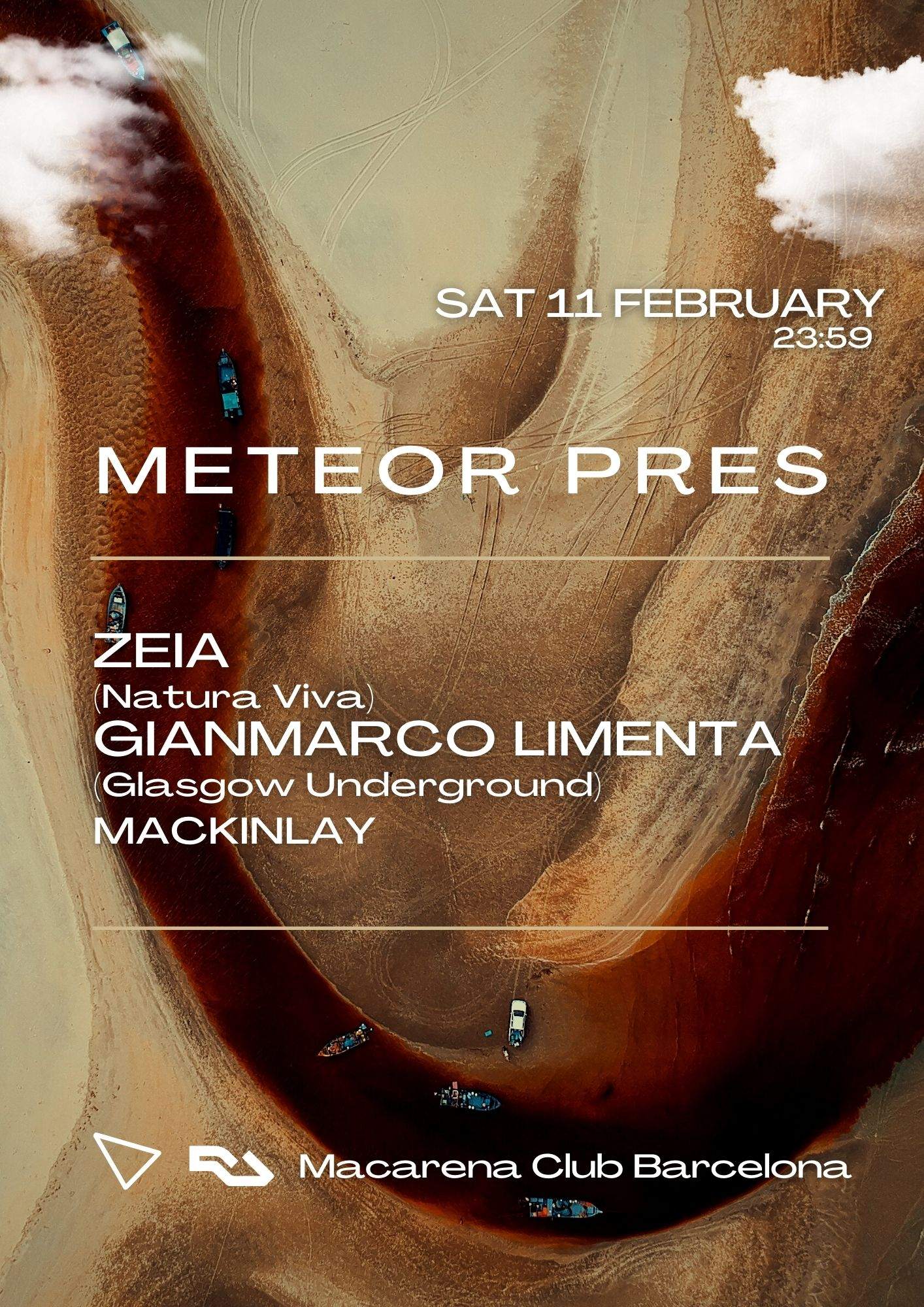 METEOR pres. ZEIA | Gianmarco Limenta | Mackinlay - フライヤー表