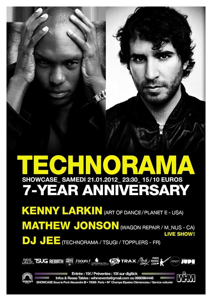 Technorama 7-Year Anniversary: Kenny Larkin & Mathew Jonson Live - フライヤー表