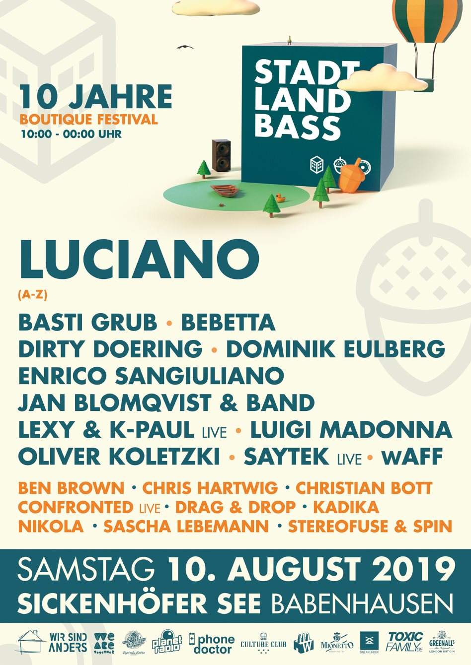 Stadt Land Bass Festival 2019 - 10 Jahre Stadt Land Bass - Página trasera