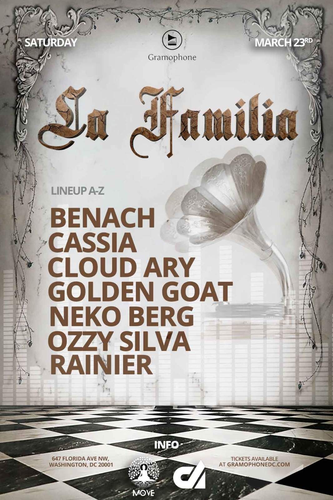 GRAMOPHONE PRESENTS: LA FAMILIA - フライヤー表