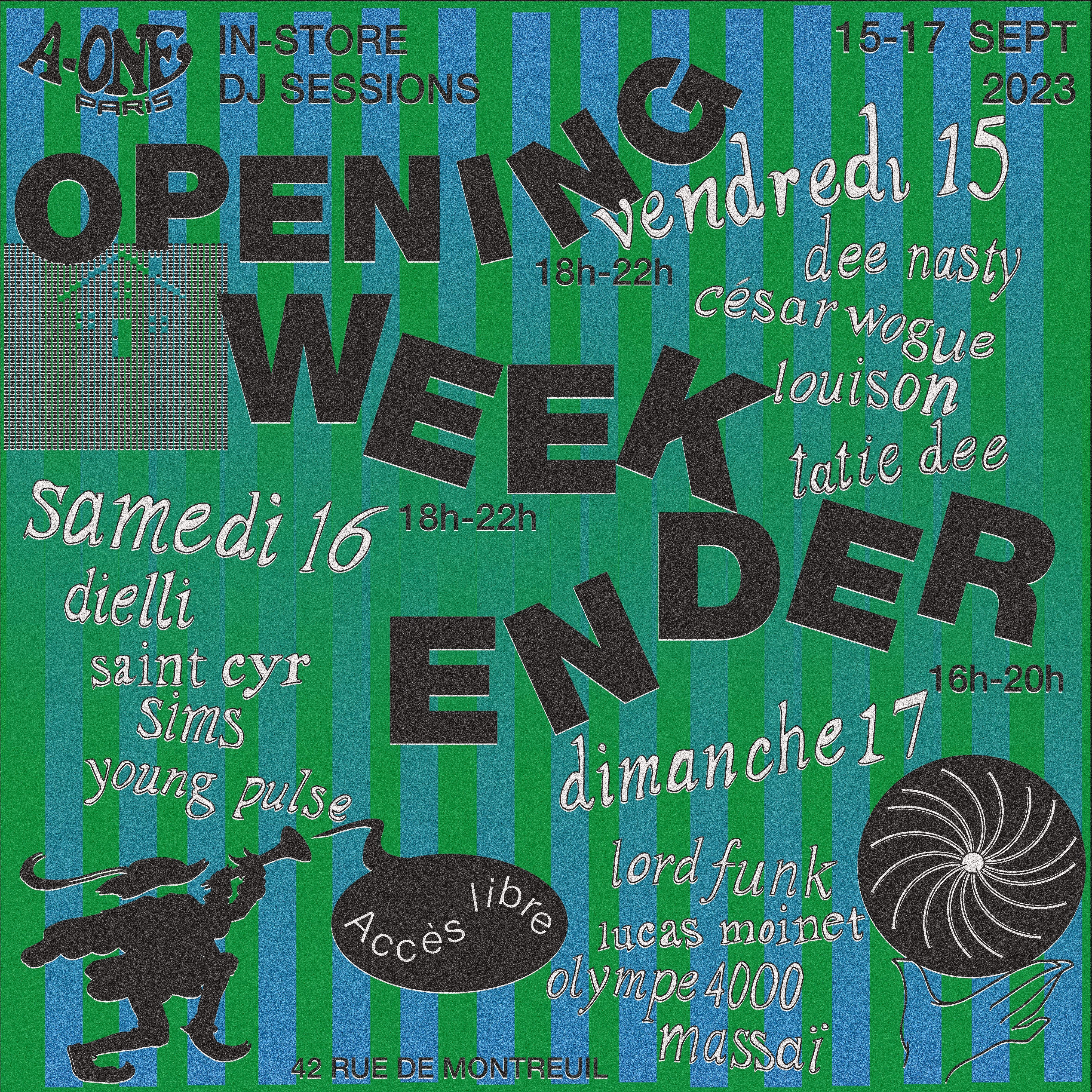 A-One Paris — OPENING WEEKENDER - フライヤー表