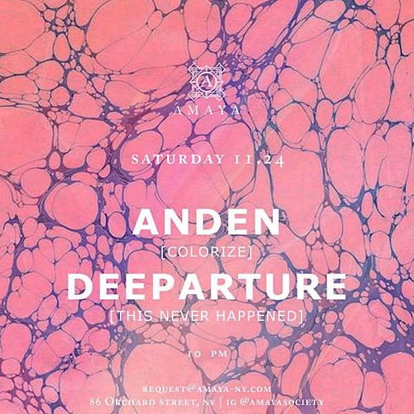 Anden + Deeparture - フライヤー表