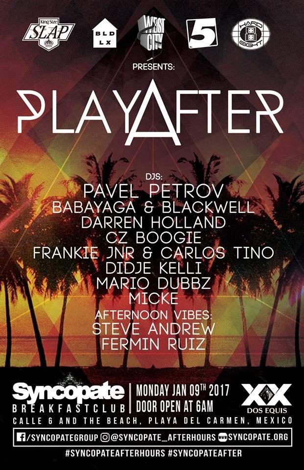 Syncopate Afterhours Day 3: Playafter 2017 - Página trasera