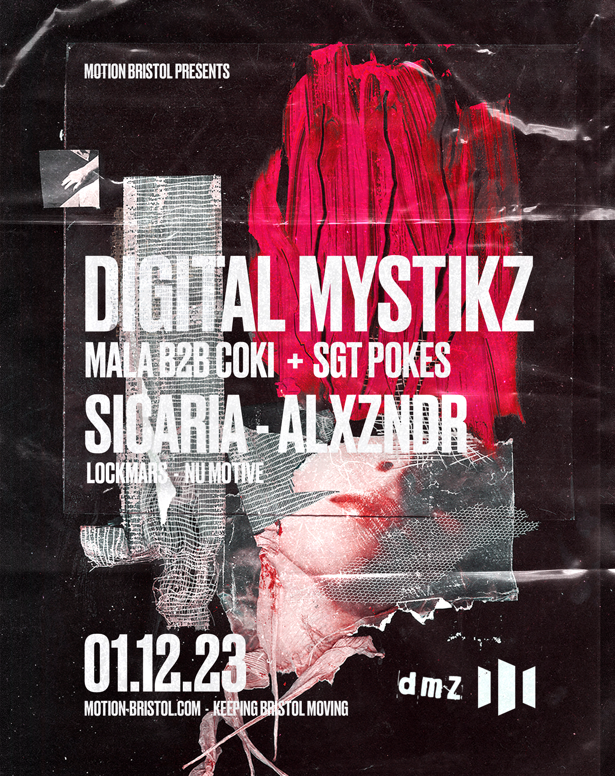 Motion presents: Digital Mystikz (Mala B2B Coki + SGT Pokes) & Sicaria - Página trasera