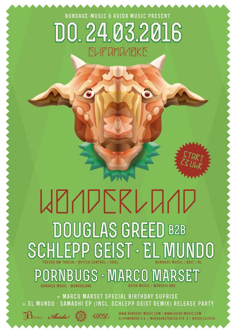 Wonderland with Douglas Greed b2b Schlepp Geist & El Mundo - Página frontal