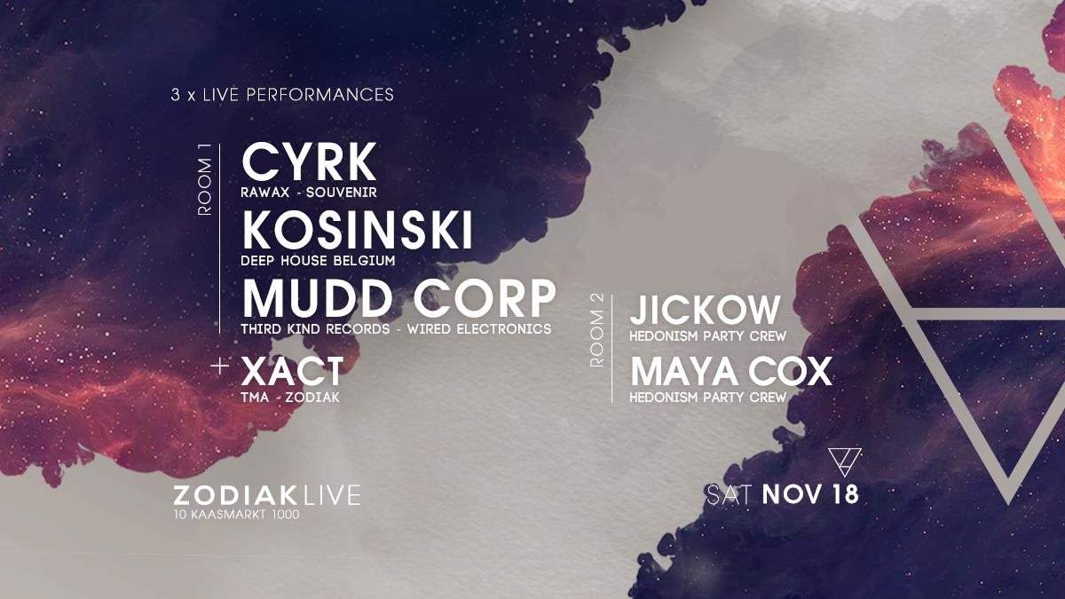 Zodiak Live: CYRK Kosinski Mudd Corp - フライヤー表