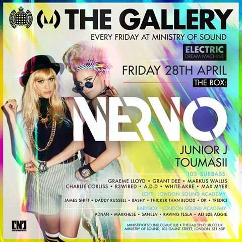 The Gallery - Ministry of Sound April 28th 2017 Saneev - フライヤー表