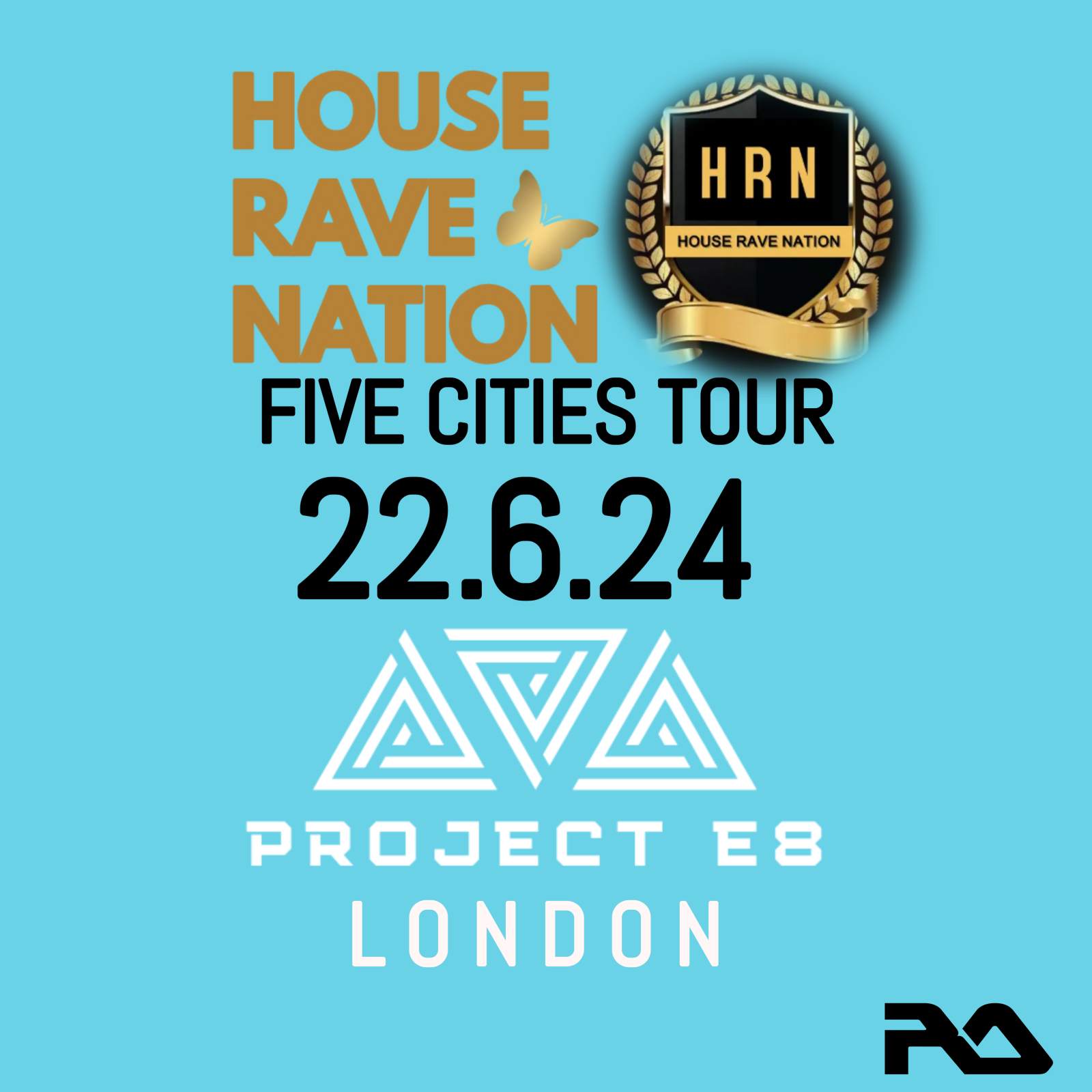HOUSE RAVE NATION Five Cities Tour Summer Ball LONDON - フライヤー表