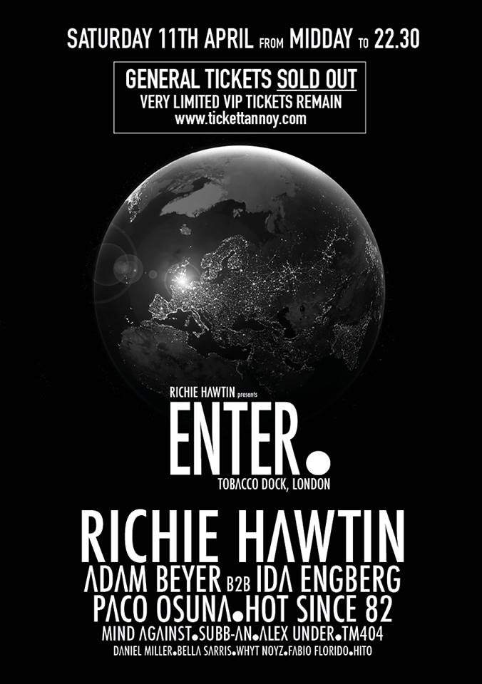 Richie Hawtin presents Enter.London at Tobacco Dock, London