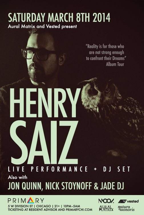 An Intimate Evening with Henry Saiz - Página frontal