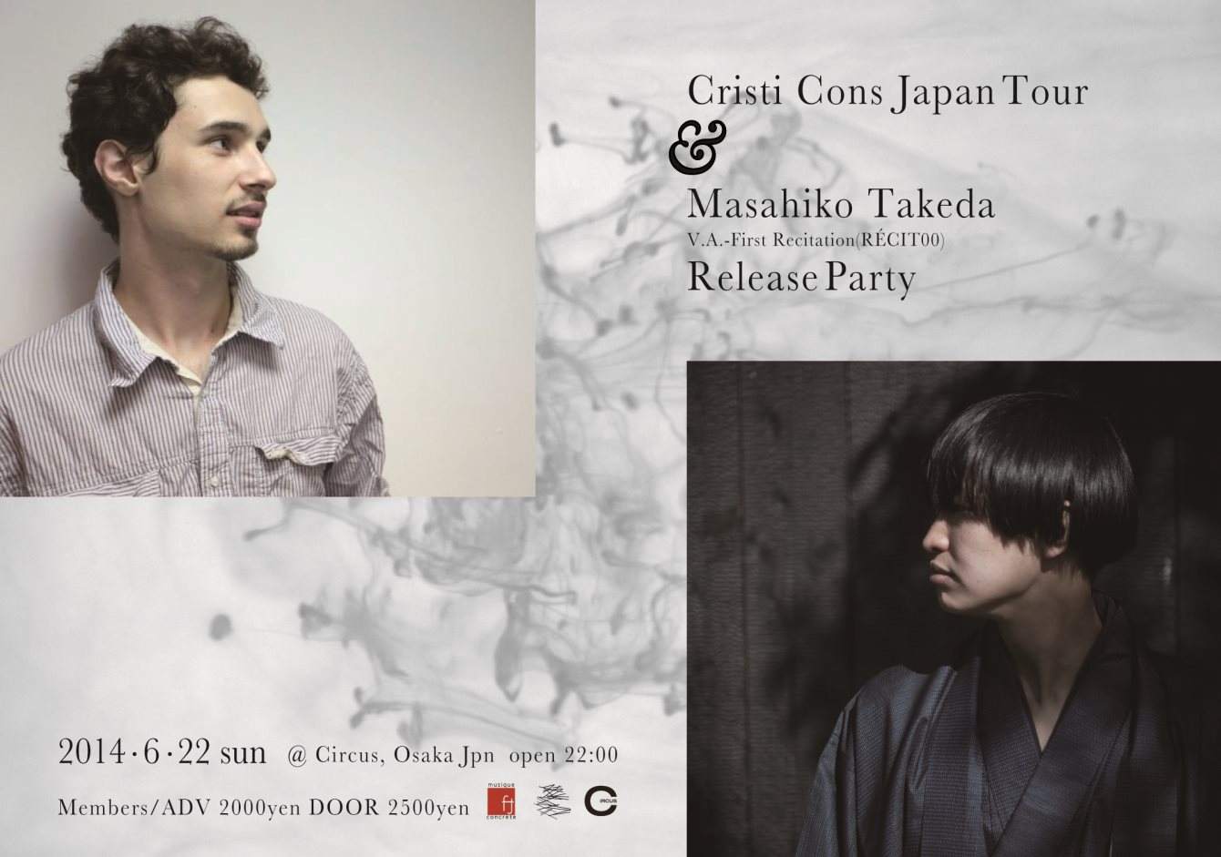 Cristi Cons Japan Tour & Masahiko Takeda Release Party - フライヤー表