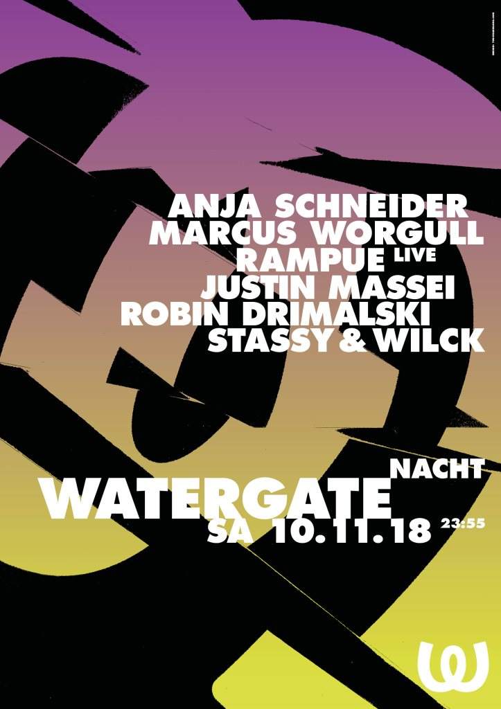 Watergate Nacht with Anja Schneider, Marcus Worgull, Rampue Live - フライヤー表