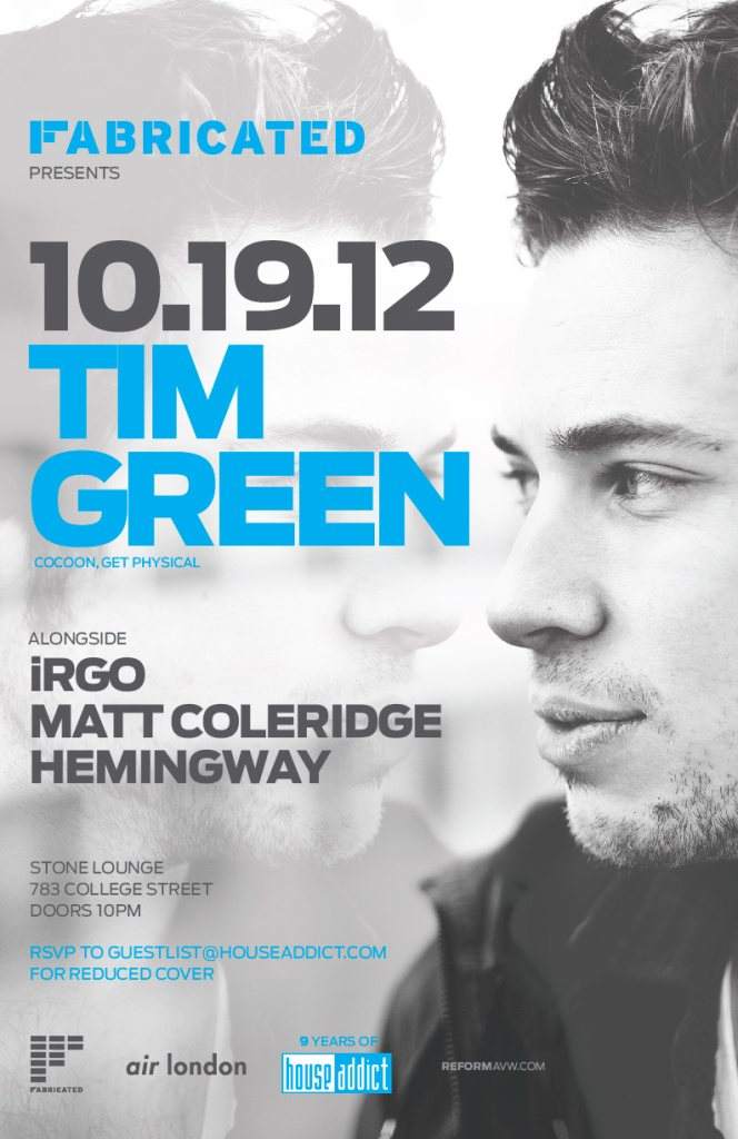 Fabricated presents 9-yrs of Houseaddict with Tim Green - Página frontal