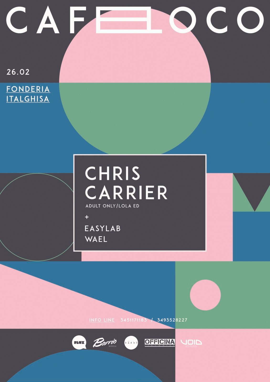 Cafeloco with Chris Carrier, Easylab - フライヤー表