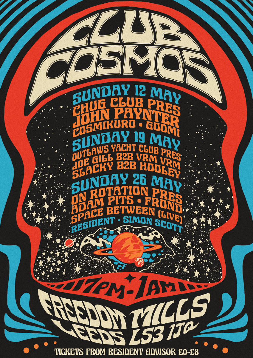 Club Cosmos x Chug Club : John Paynter, Simon Scott, Cosmikuro & Goomi  - フライヤー表