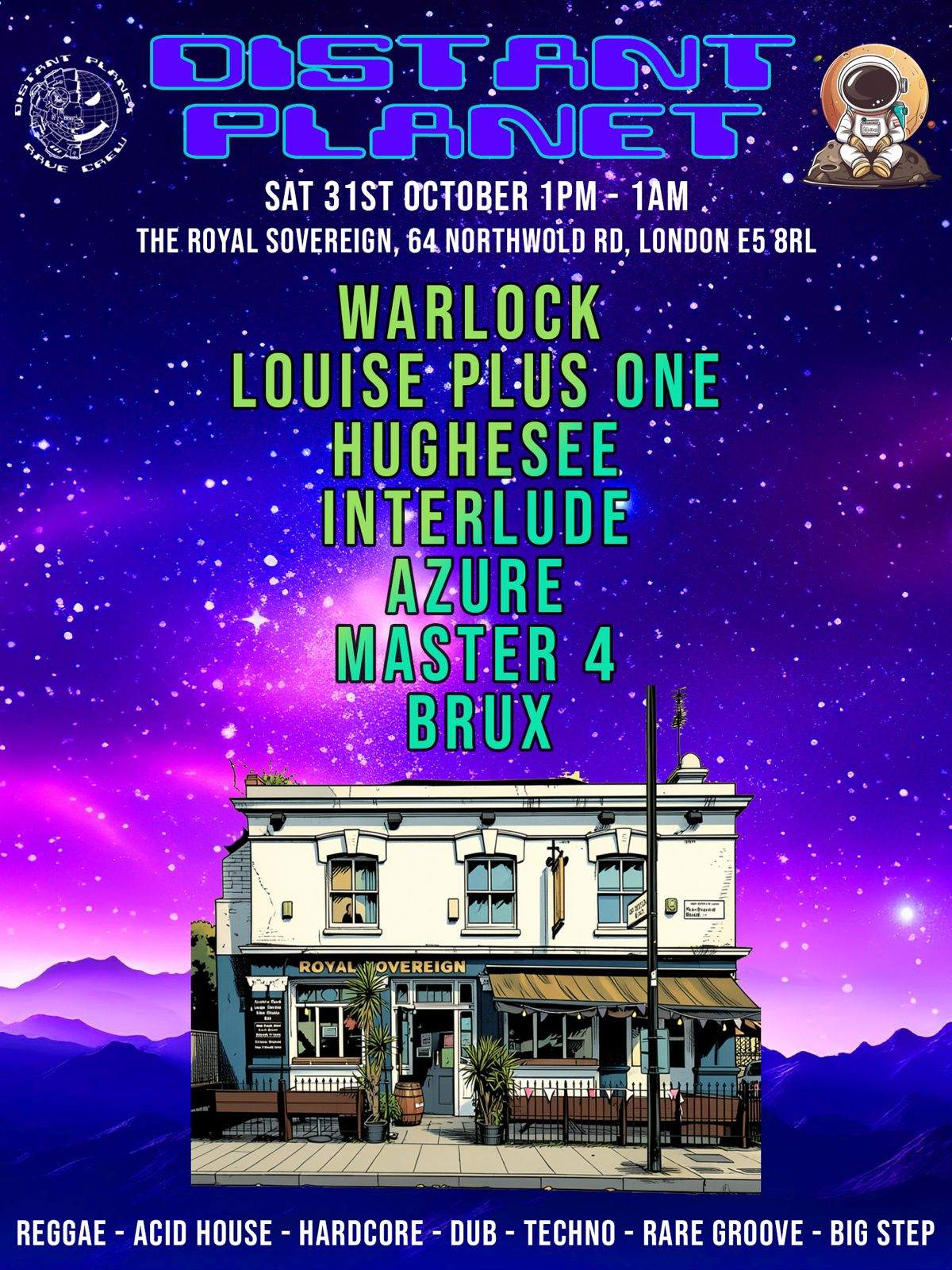 Distant Planet - All-Dayer - Free entry en The Royal Sovereign, London