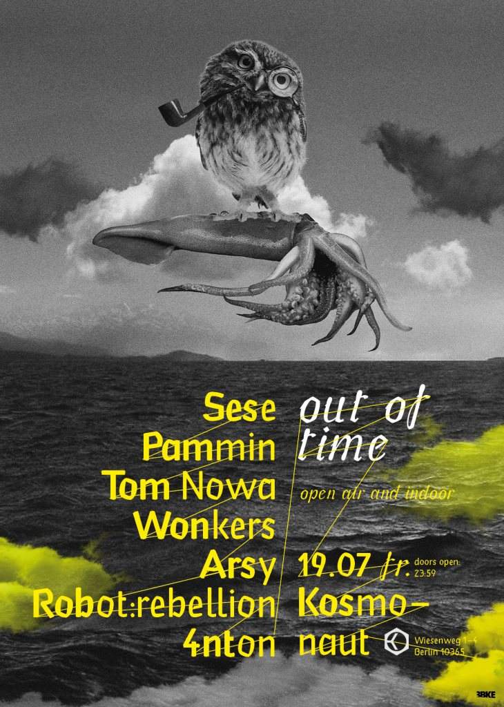 Out of Time - Sese, Pammin, Tom Nowa, Wonkers, Arsy um - フライヤー表