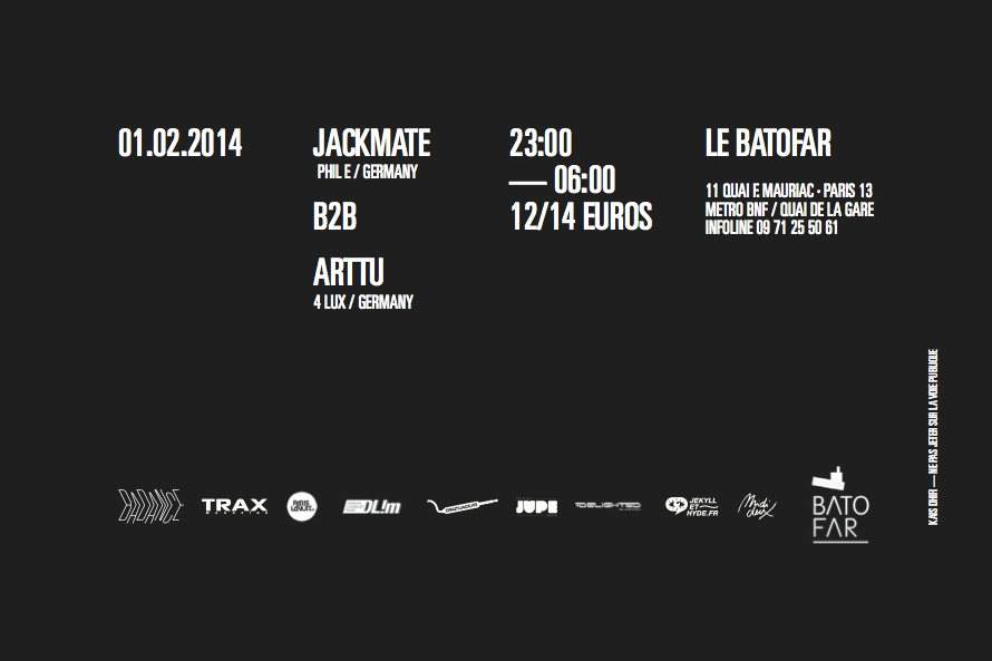 Back To Back 002: Jackmate & Arttu / Badance DJs - Página trasera
