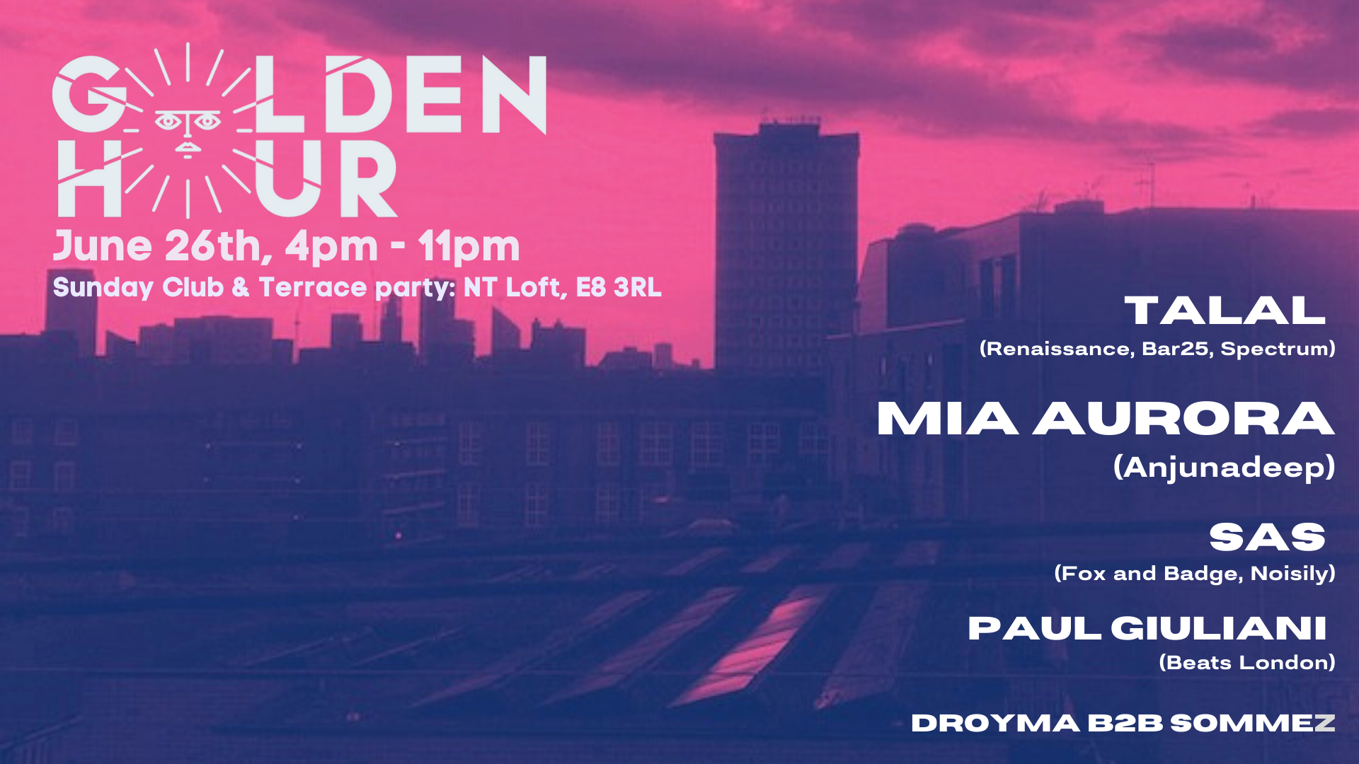 Golden Hour: Deep House and Melodic Techno up at the Loft - Day to night party - Página frontal