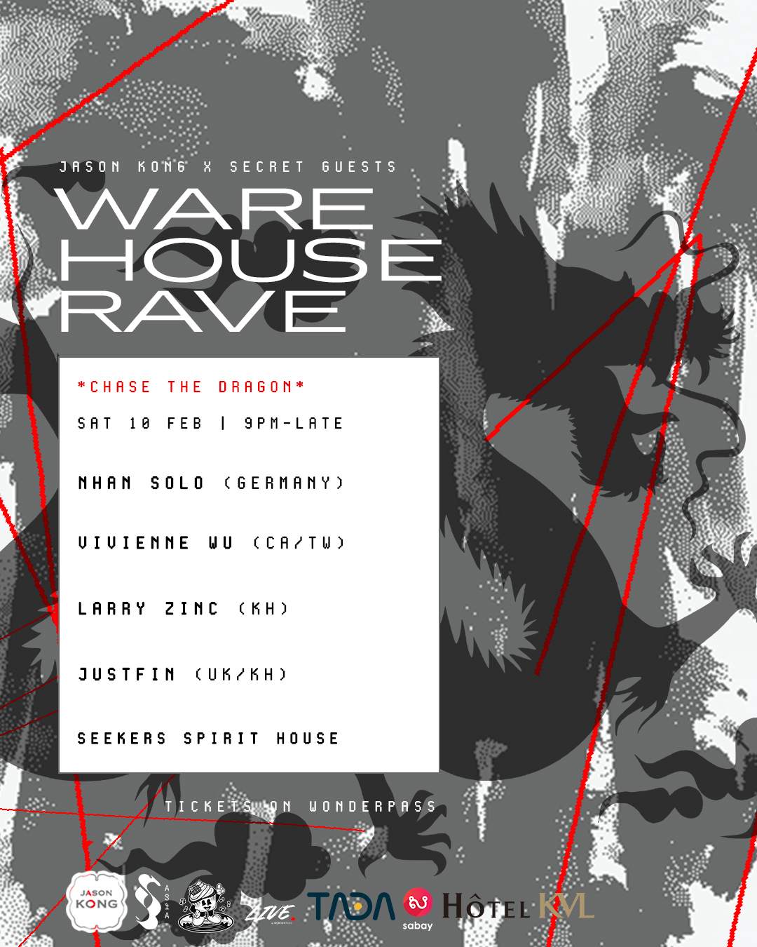 Warehouse Rave: Chase The Dragon - フライヤー表