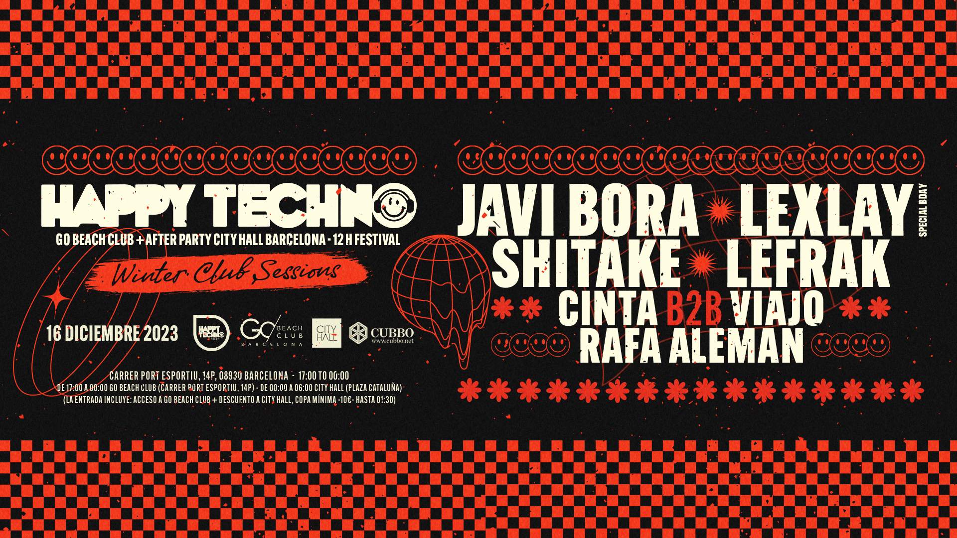 Happy Techno Winter Season with Javi Bora, Lexlay & more - フライヤー表