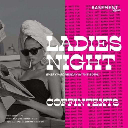 Ladies Night at Basemet Miami - フライヤー表