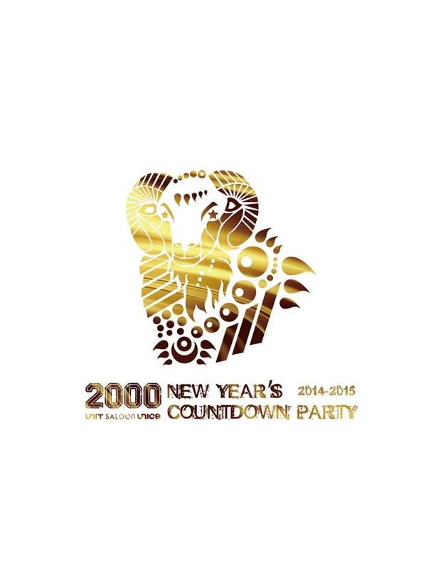 2000' Unit/Saloon/Unice New Year's Countdown Party2014-2015 - フライヤー表