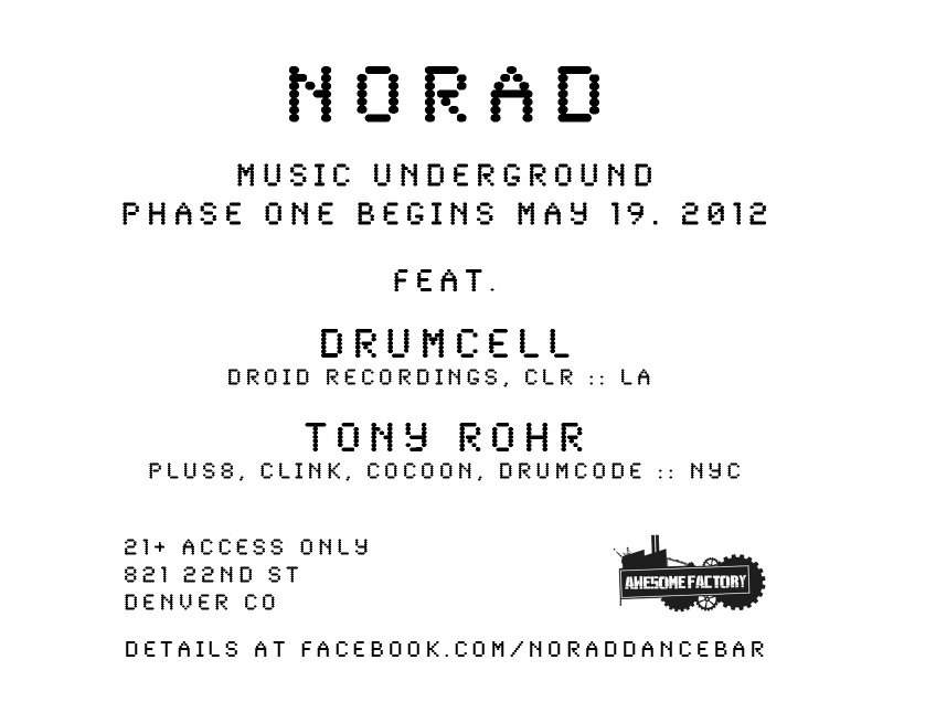 Tony Rohr & Drumcell: Phase One Opening at Norad Dance Bar - Página frontal