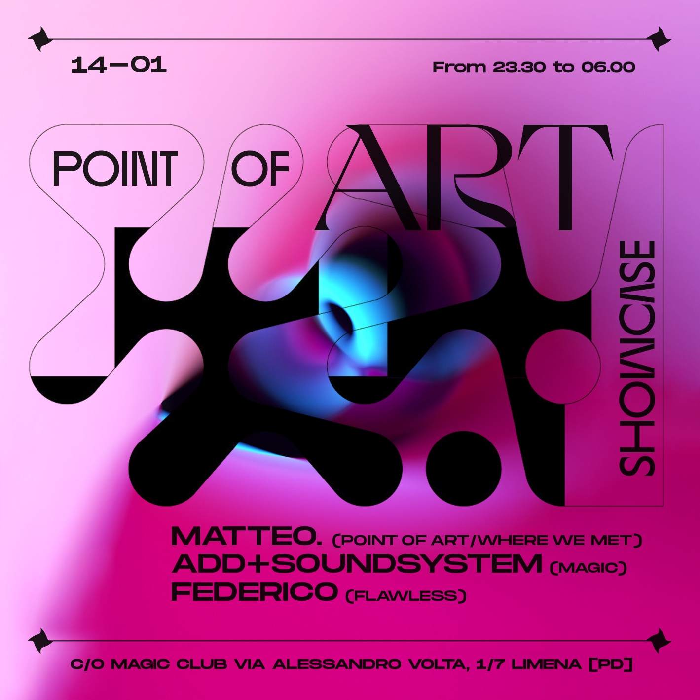 Magic Club with POINT OF ART SHOWCASE - フライヤー表