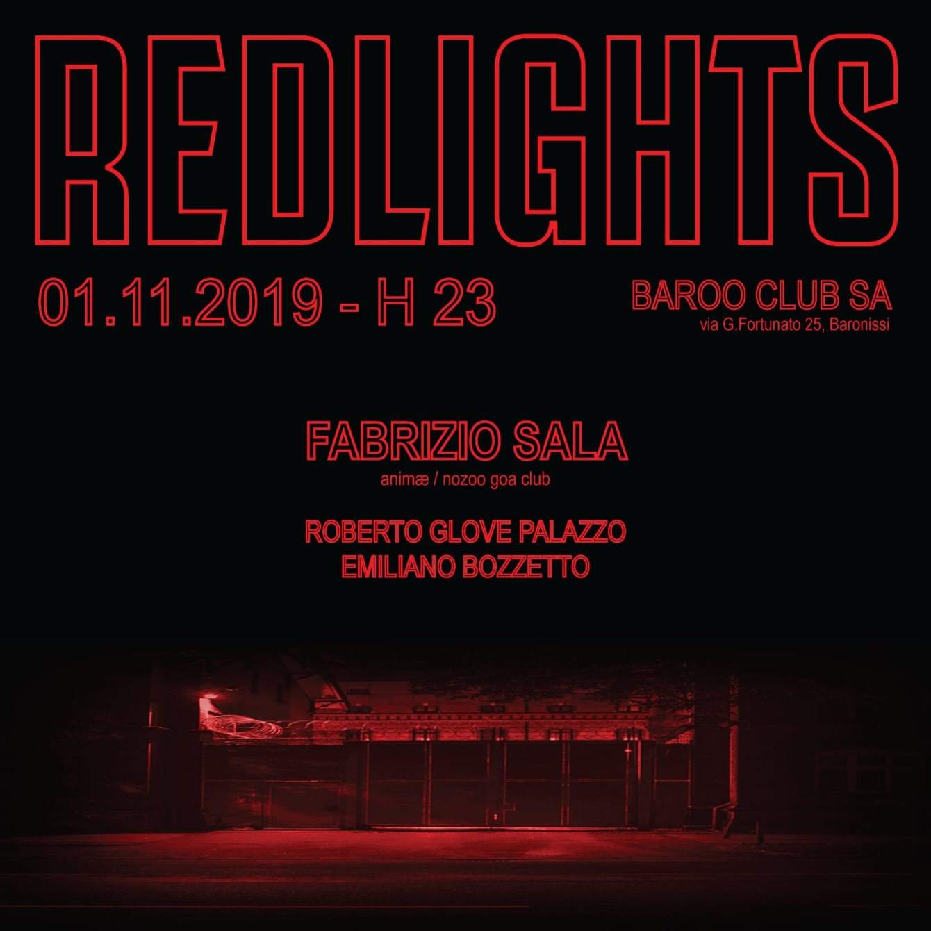 Redlights Vol.2 - Fabrizio Sala - フライヤー表