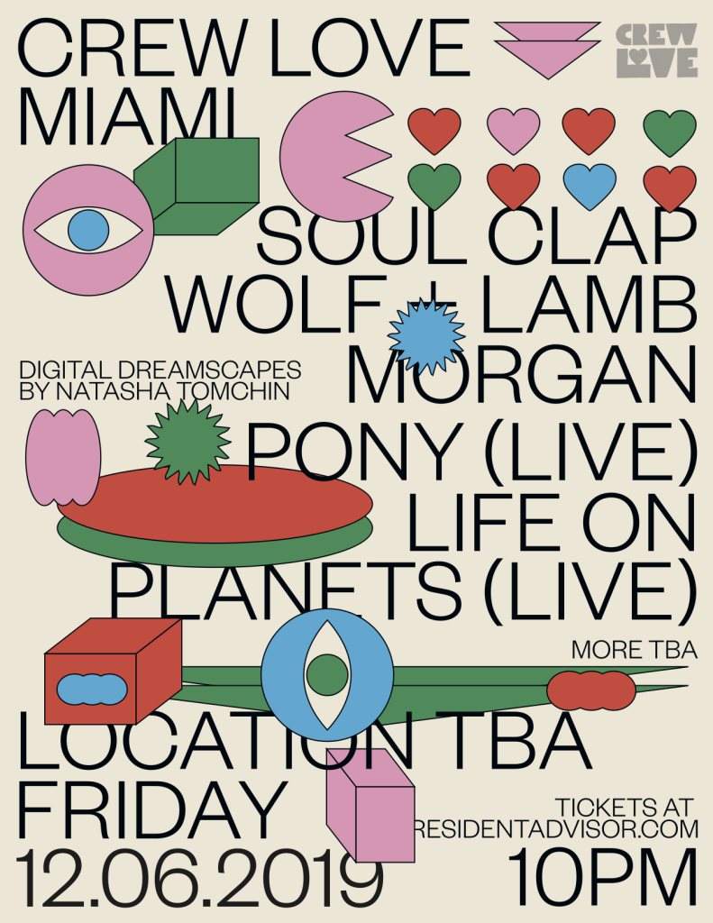 Crew Love Miami with Soul Clap, Wolf + Lamb, Life on Planets and More - Página frontal