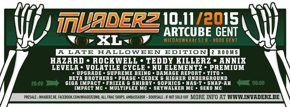 Invaderz XL Late Halloween Edition - フライヤー表