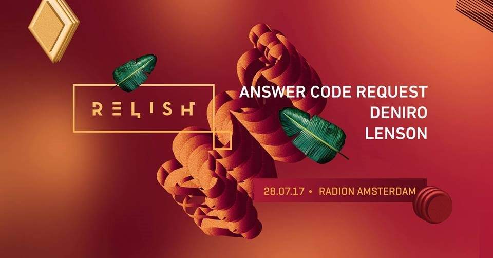 Relish with Answer Code Request, Deniro & Lenson - Página frontal