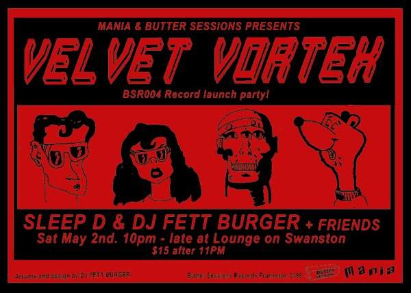 Mania feat. DJ Fett Burger B2B Sleep D, Dan White & Booshank - フライヤー表