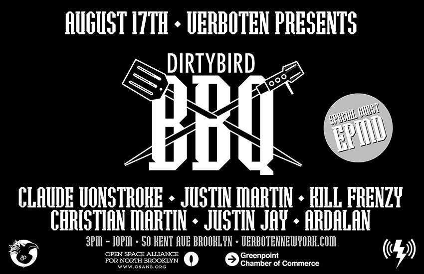 Verboten presents the Dirtybird BBQ - Verso do panfleto