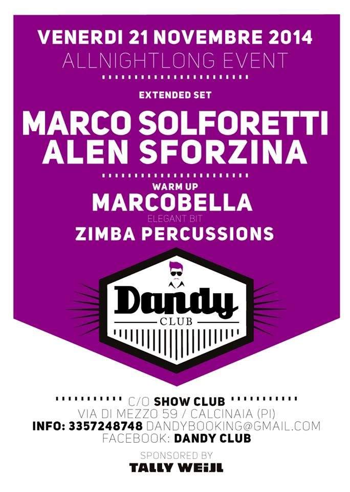 Dandy Club Pres. Marco Solforetti + Alen Sforzina + Marcobella - Página trasera