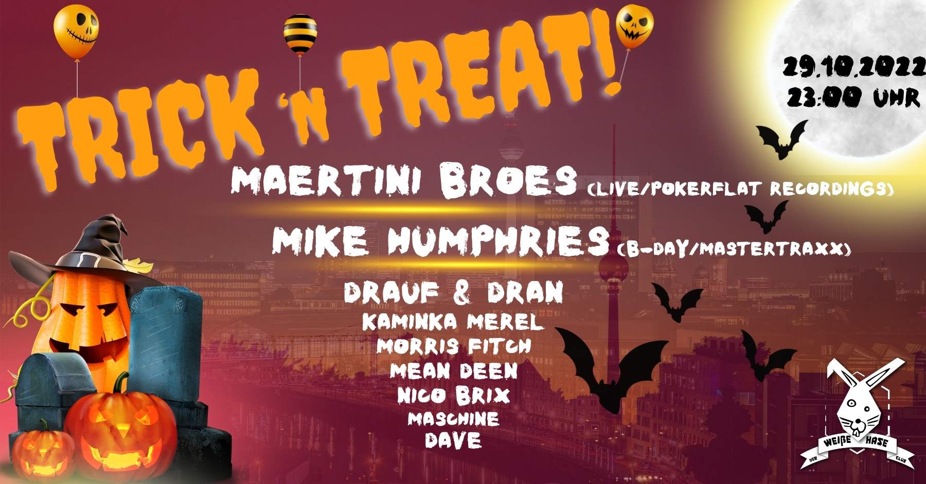 Trick n Treat / Maertini Broes & Mike Humphries - フライヤー表