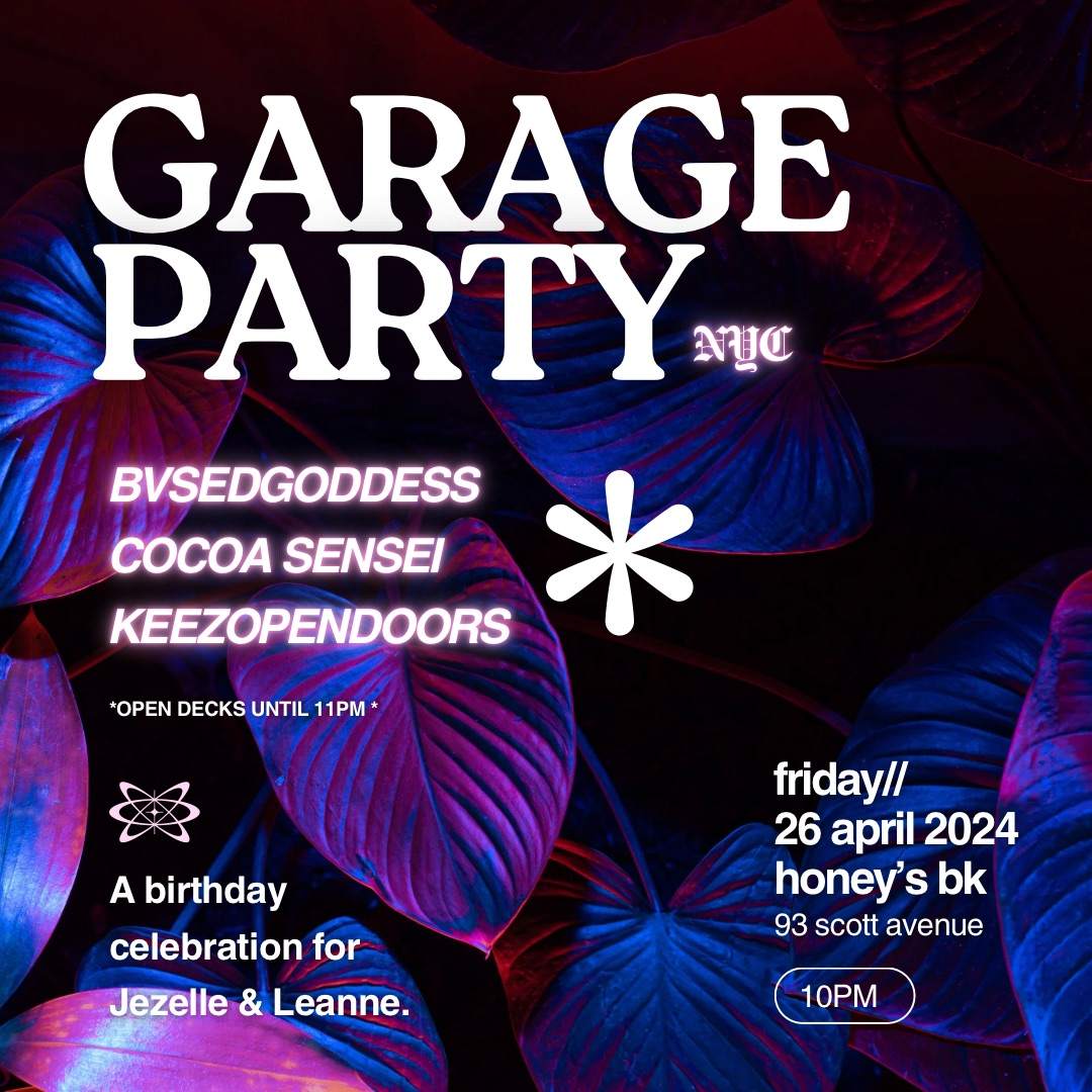 Garage Party - Página frontal