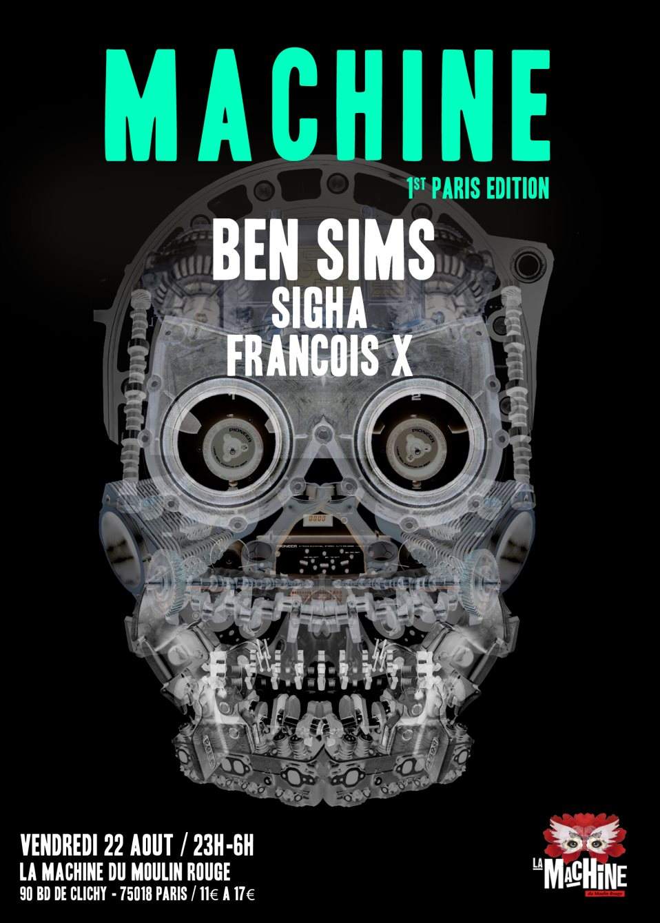 Machine' Hosted BY Ben Sims W/ Sigha & Francois X - Página frontal
