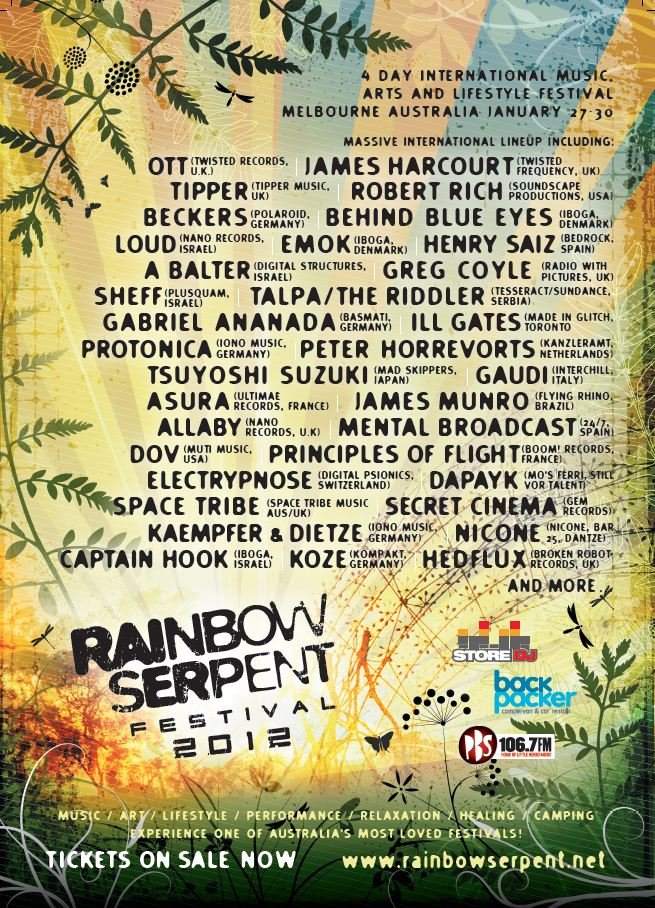 Rainbow Serpent Festival 2012 - Página trasera