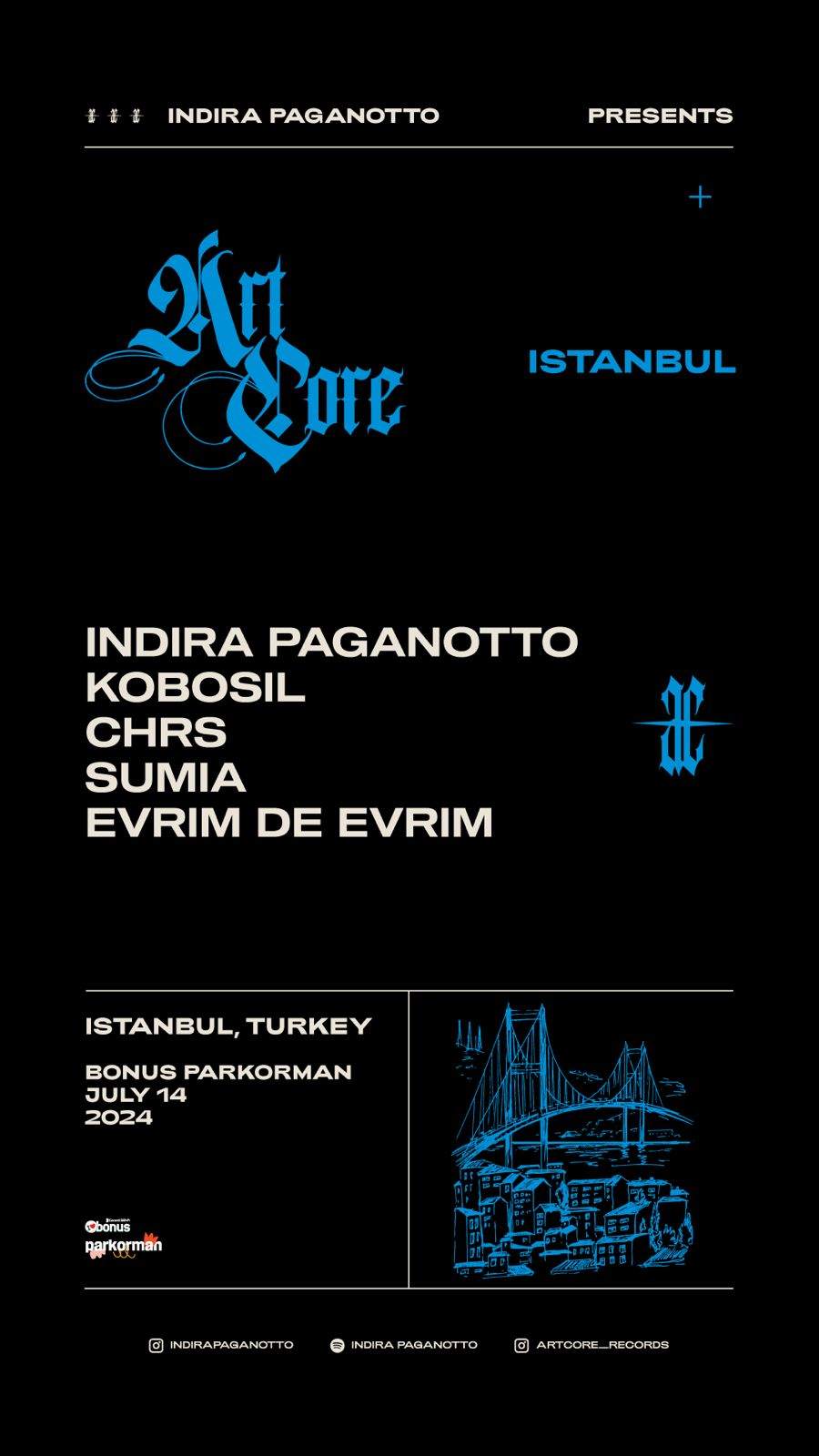 Artcore Istanbul - フライヤー表