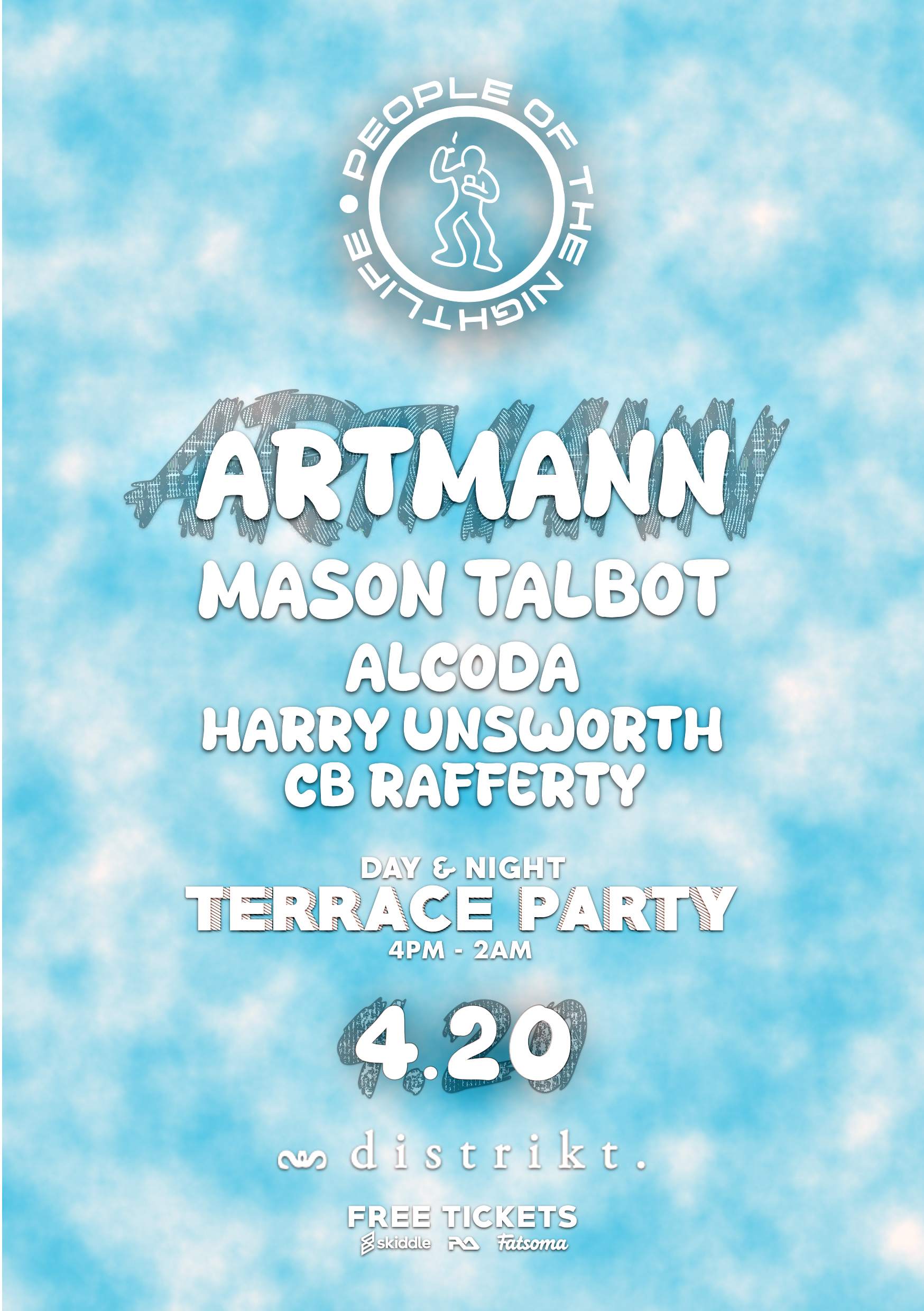 POTNL presents: 420 Terrace Party with Artmann & Mason Talbot - フライヤー表