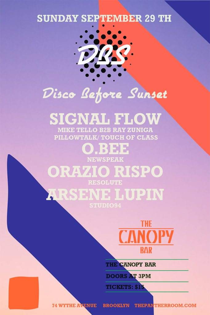 Disco Before Sunset with Signal Flow/ O. Bee/ Orazio Rispo/ Arsene Lupin - Página frontal